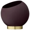 AYTM Globe Flower Pot Ø17 Cm, Bordeaux -Hay Store aytm globe flower pot bordeaux 1