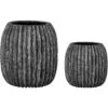Bloomingville Efim Pots Terracotta 2 Pieces, Black 2 Bloomingville Efim Pots Terracotta 2 Pieces, Black -Hay Store bloomingville efim deco flowerpot grey terracotta 3