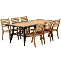 Brafab Chios Dining Table 100x240 Cm, Black/Teak -Hay Store brafab chios 240x100 h73 svart teak 2
