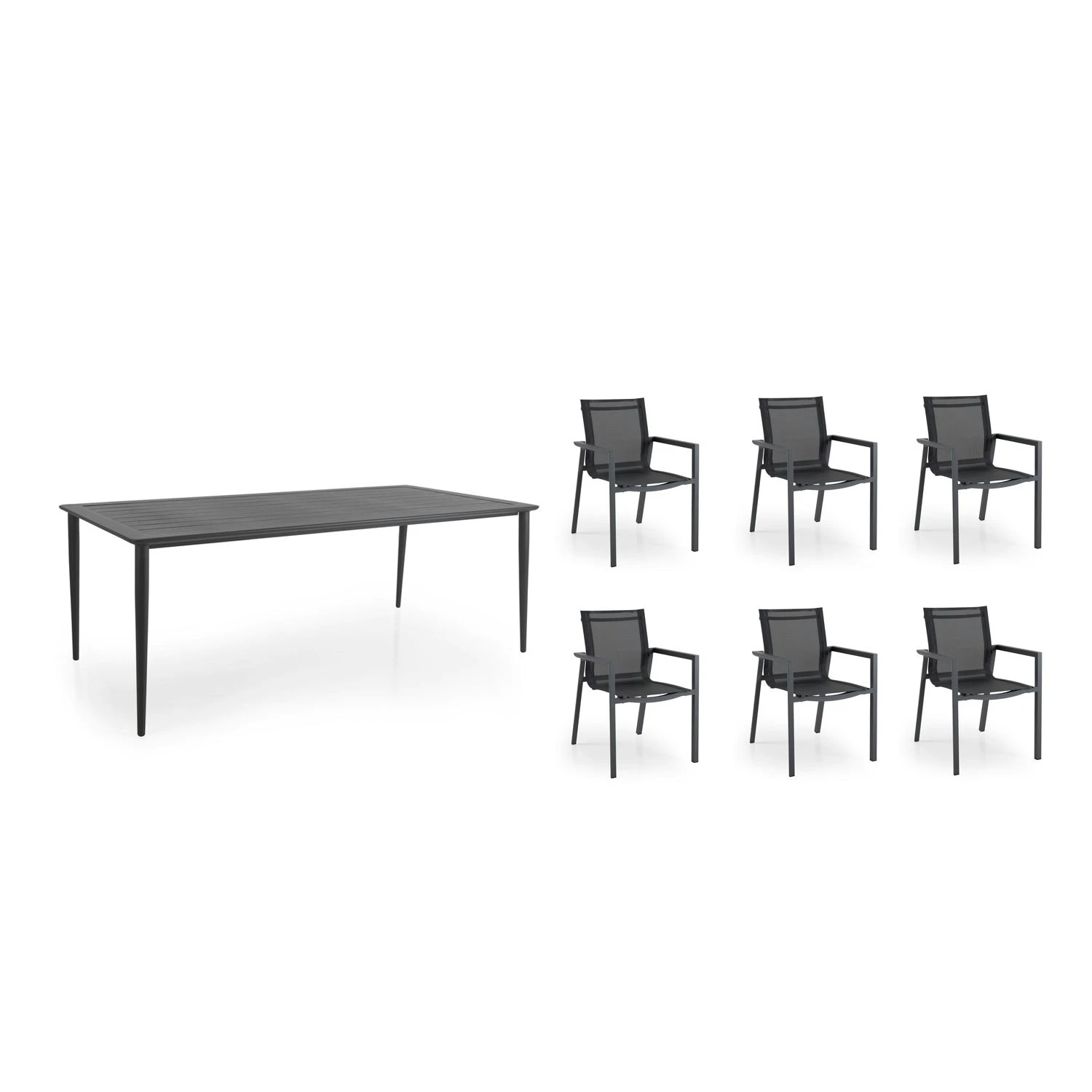 Brafab Delia Nimes Dining Set, Anthracite 3 Brafab Delia Nimes Dining Set, Anthracite