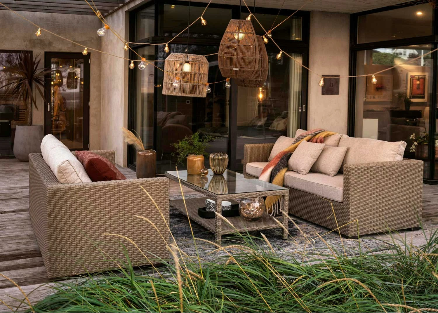 Brafab Funkia Coffee Table 90x90x50 Cm, Beige 4 Brafab Funkia Coffee Table 90x90x50 Cm, Beige - Image 2