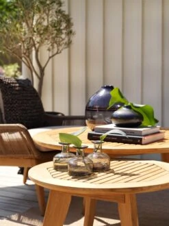 Brafab Kastos Coffee Table Teak, D60 H45 Cm -Hay Store brafab kastos coffee table teak 2