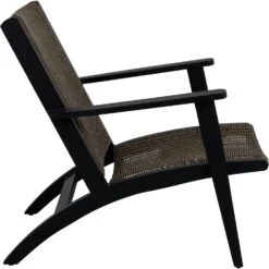 Brafab Kira Lounge Chair, Black / Rustic Synthetic Rattan -Hay Store brafab kira armchair black rustic 2