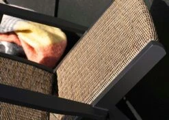 Brafab Kira Lounge Chair, Black / Rustic Synthetic Rattan -Hay Store brafab kira armchair black rustic 3