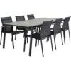Brafab Lyra Table Set 6 Seats, Black/Grey -Hay Store brafab lyra dining group black black 0