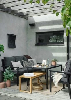 Brafab Rana Lounge Set Low 5 Seats, Black/Anthracite -Hay Store brafab rana corner group low black 2