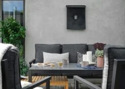 Brafab Rana Lounge Set Low 5 Seats, Black/Anthracite -Hay Store brafab rana corner group low black 3