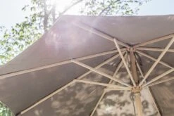Brafab Reggio Parasol Ø300 Cm, Taupe -Hay Store brafab reggio wooden parasol 3m 10