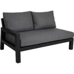 Brafab Stettler Modular Sofa End Piece Left, Black/Grey