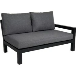 Brafab Stettler Modular Sofa End Piece Right, Black/Grey