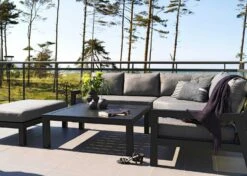 Brafab Stettler Corner Sofa 5-Seater, Black/Grey -Hay Store brafab stettler corner sofa black grey 2