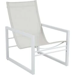 Brafab Vevi Armchair Aluminium , White