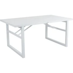 Brafab Vevi Dining Table, White 160x90 Cm Aluminium, White