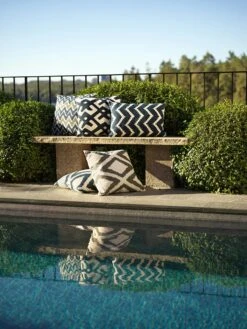 Ikat Bangalore Outdoor Cushion 50x50 Cm, Grey/Black -Hay Store chhatwal jonsson ikat bangalore outdoor cushion 50x50 cm bg shitake 8