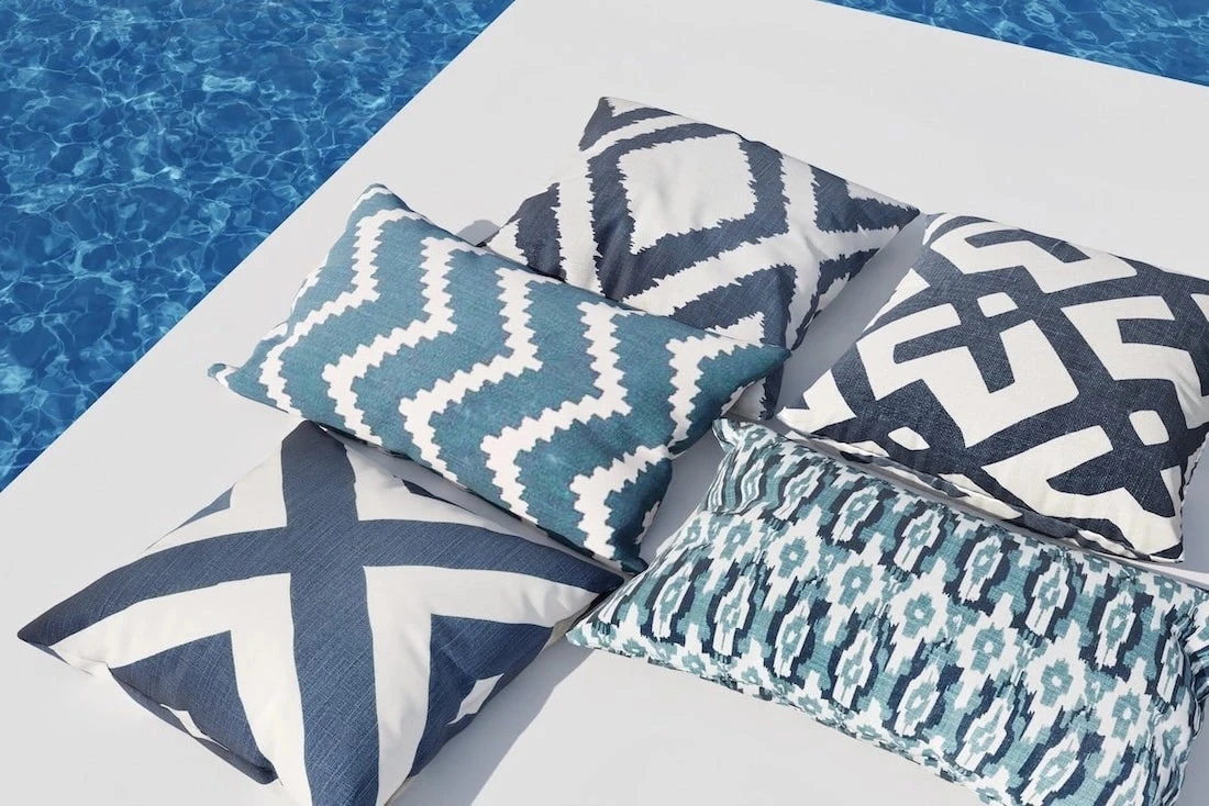 Impal Cushion Outdoor 50x50 Cm, Blue / Off-white 4 Impal Cushion Outdoor 50x50 Cm, Blue / Off-white - Image 2