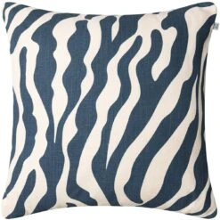Zebra Cushion 50x50 Cm Outdoor, Blue / Off-white