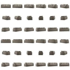 Le Grand Air 3-Seater Sofa Outdoor Sunbrella, Taupe 13 Le Grand Air 3-Seater Sofa Outdoor Sunbrella, Taupe -Hay Store decotique le grand air outdoor 3 seater sunbrella 11