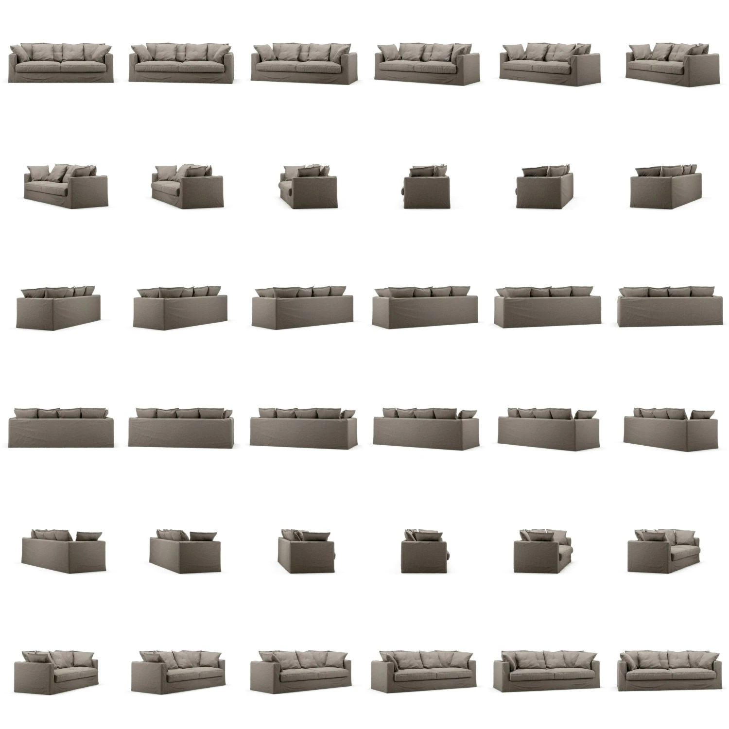 Le Grand Air 3-Seater Sofa Outdoor Sunbrella, Taupe 8 Le Grand Air 3-Seater Sofa Outdoor Sunbrella, Taupe - Image 6