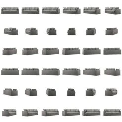 Le Grand Air 3-Seater Sofa Outdoor Sunbrella, Flanelle 13 Le Grand Air 3-Seater Sofa Outdoor Sunbrella, Flanelle -Hay Store decotique le grand air outdoor 3 seater sunbrella 17