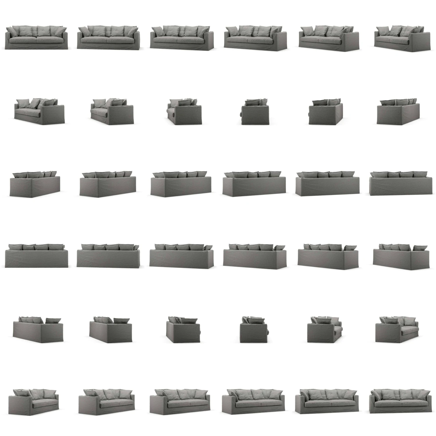 Le Grand Air 3-Seater Sofa Outdoor Sunbrella, Flanelle 8 Le Grand Air 3-Seater Sofa Outdoor Sunbrella, Flanelle - Image 6