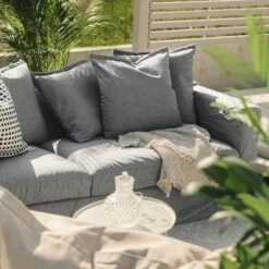 Le Grand Air 3-Seater Sofa Outdoor Sunbrella, Flanelle 11 Le Grand Air 3-Seater Sofa Outdoor Sunbrella, Flanelle -Hay Store decotique le grand air outdoor 3 seater sunbrella 18