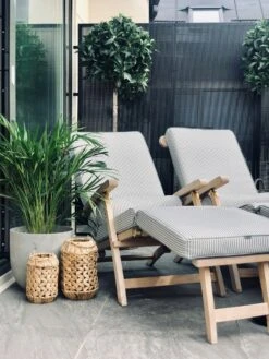 Narrow Stripe Sunbed Cushion 60x186 Cm, Grey 8 Narrow Stripe Sunbed Cushion 60x186 Cm, Grey -Hay Store diyti narrow stripe sunbed cushion 60x186 cm 1