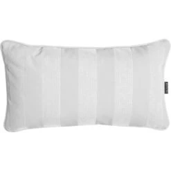Wide Stripe Cushion 25x45 Cm, White