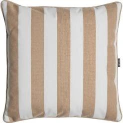 Wide Stripe Cushion 45x45 Cm, Beige