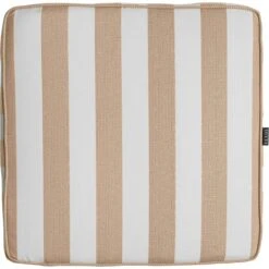 Wide Stripe Cushion 45x45 Cm, Beige