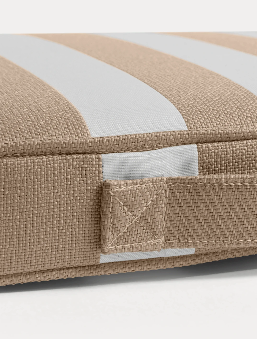 Wide Stripe Boat Cushion 40x45 Cm, Beige 4 Wide Stripe Boat Cushion 40x45 Cm, Beige - Image 2