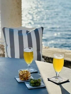 Wide Stripe Cushion 45x45 Cm, Grey -Hay Store diyti wide stripe cushion 45x45 cm 1