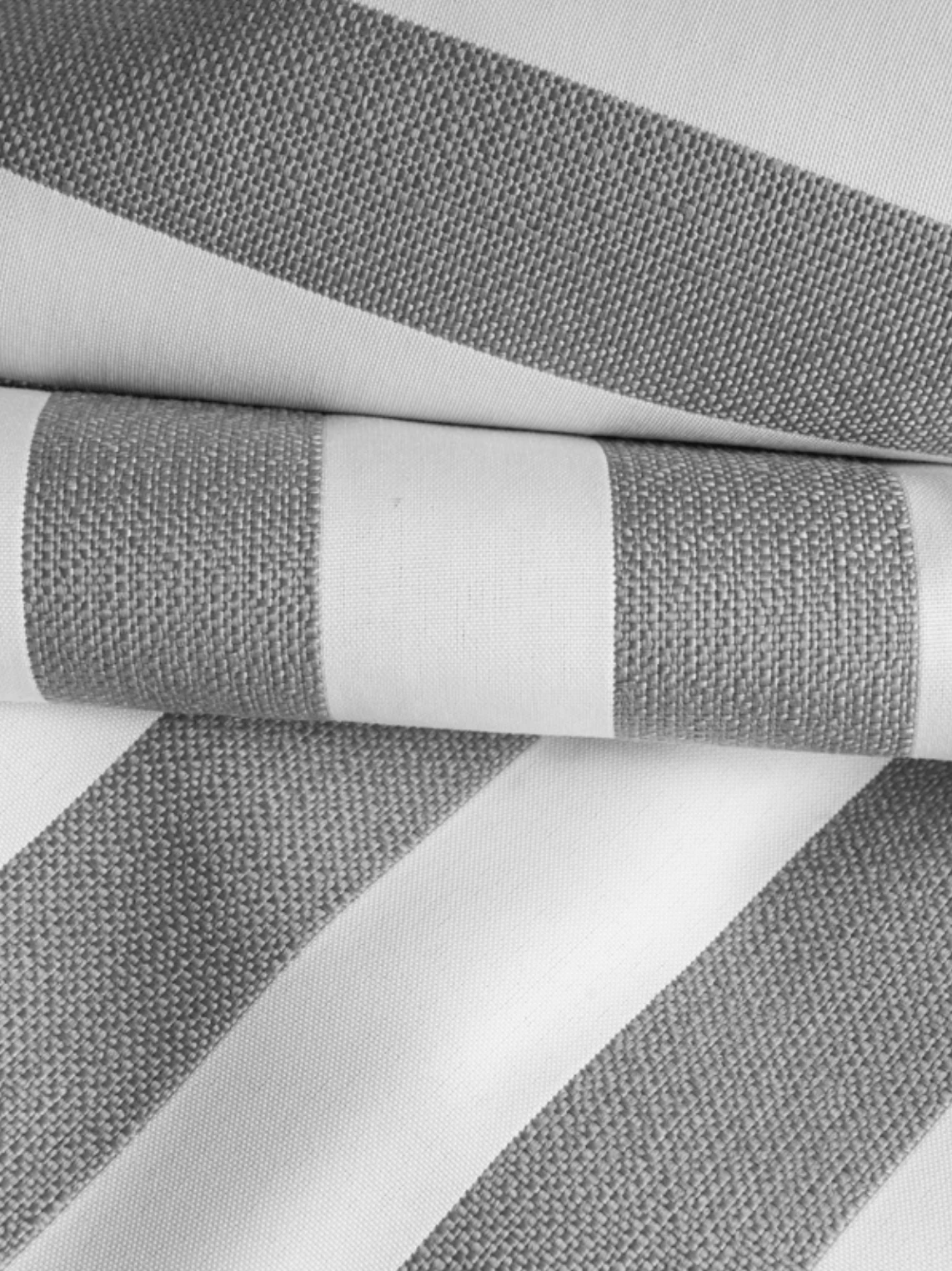 Wide Stripe Deck Chair Cushion 50x186 Cm, Grey 4 Wide Stripe Deck Chair Cushion 50x186 Cm, Grey - Image 2