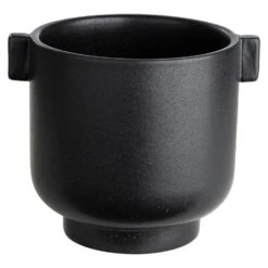 Ernst Pot With Ears H14 Cm, Black
