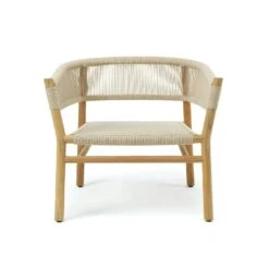Kilt Lounge Armchair, Teak / Sand