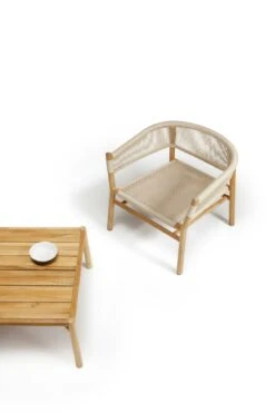 Kilt Lounge Armchair, Teak / Sand -Hay Store ethimo kilt lounger 2