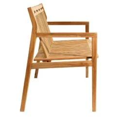 M11 Sammen Bench With Backrest Outdoor 3-Seater, Teak -Hay Store fdb mbler m11 sammen bench 3 seater with back outdoor teak 9