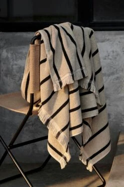 Ferm LIVING Alee Beach Towel, Black / Sand -Hay Store ferm living alee beach towel 9