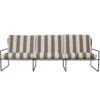 Ferm LIVING Desert Stripe Sofa Black/Chocolate, 3-Seater -Hay Store ferm living desert 3 seater stripe black chocolate 0