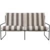 Ferm LIVING Desert Stripe Sofa Black/Chocolate, 2-Seater -Hay Store ferm living desert 3 seater stripe black chocolate 1