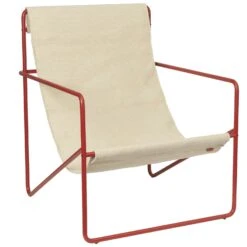 Ferm LIVING Desert Lounger, Poppy Red / Cloud