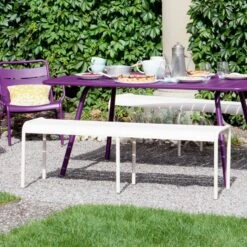 Luxembourg Bench, Clay Grey -Hay Store fermob luxembourg bench 145 1 1