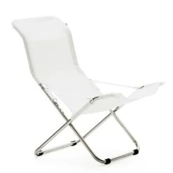 FIAM Fiesta Deckchair, White