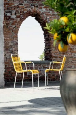 FIAM Mya Spaghetti Armchair, Yellow -Hay Store fiam mya spaghetti with armrests black 19