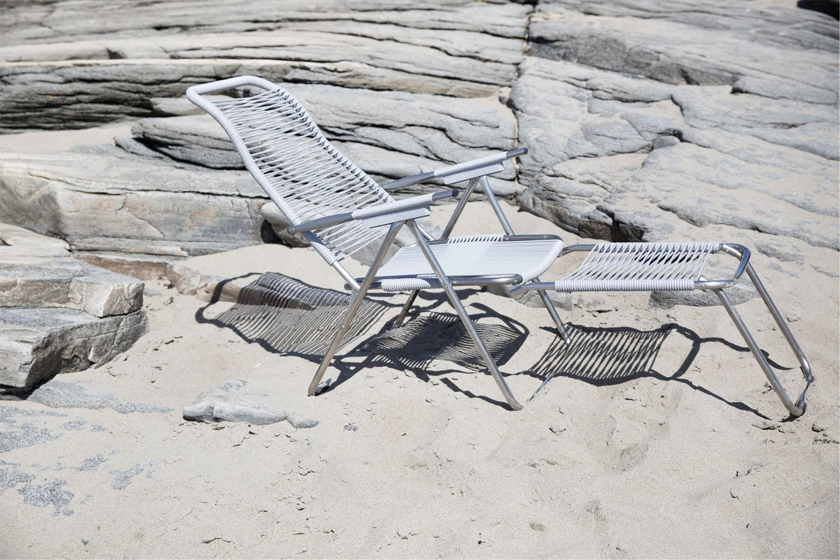 FIAM Spaghetti Sunbed, Matte Grey 4 FIAM Spaghetti Sunbed, Matte Grey - Image 2