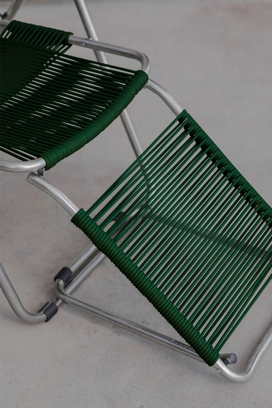 FIAM Spaghetti Sunbed, Matte Green 4 FIAM Spaghetti Sunbed, Matte Green - Image 2