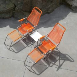 FIAM Spaghetti Sunbed, Orange -Hay Store fiam spaghetti sun lounger 6