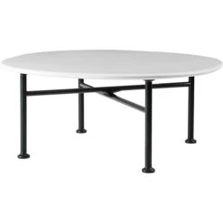 Gubi Carmel Coffee Table 75x75 Cm, Semi Matt Clam White