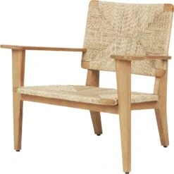 Gubi F-Chair Outdoor Lounge Chair Teak -Hay Store gubi f chair outdoor lounge chair 1