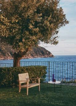 Gubi F-Chair Outdoor Lounge Chair Teak -Hay Store gubi f chair outdoor lounge chair 4