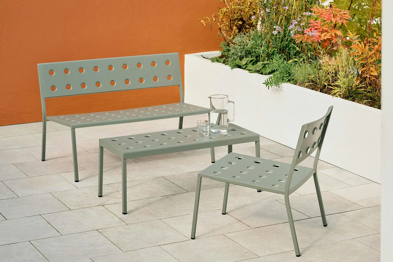 Hay Balcony Lounge Table 41x96,5 Cm, Desert Green 4 Hay Balcony Lounge Table 41x96,5 Cm, Desert Green - Image 2